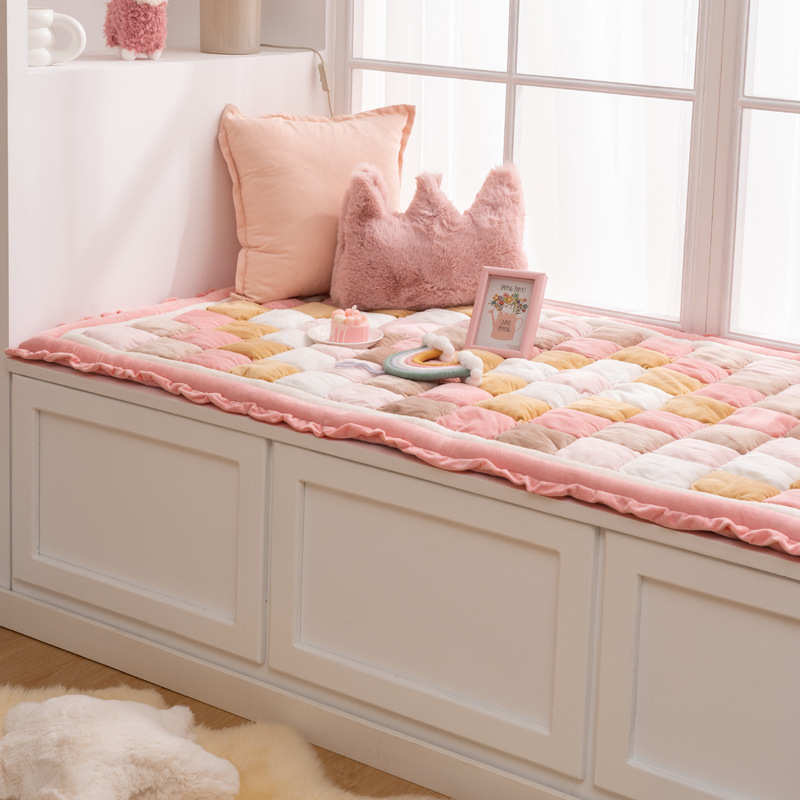 网红ins窗台垫毛绒飘窗垫防滑加厚馒头垫卧室阳台榻榻米垫可机洗