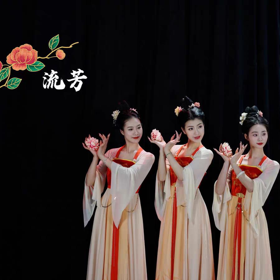 千古一醉流芳舞蹈演出服汉唐演出舞蹈服装大摆裙飘逸风秧歌服
