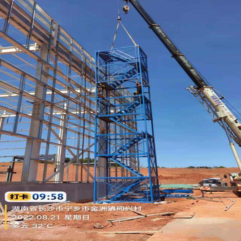 安全爬梯梯笼定 制化笼梯深基坑通道围栏梯笼 桥梁施工组装式爬梯