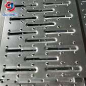 镀锌冲孔网盾构隧道施工走道板工地金属防滑脚踏板长圆孔冲孔网