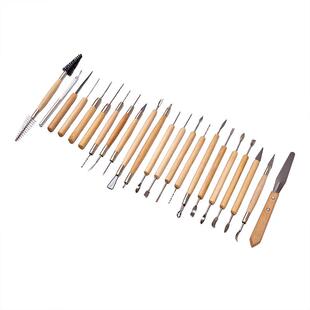 跨境EFC亚马逊陶艺工工点具4套1件装带卷包软陶泥泥塑雕刻钻笔黏