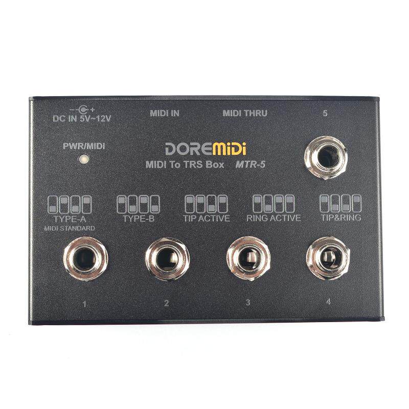 DOREMiDi MIDI转TRS盒子电子琴 吉他 钢琴1进5出 6.35分线器MTR-5