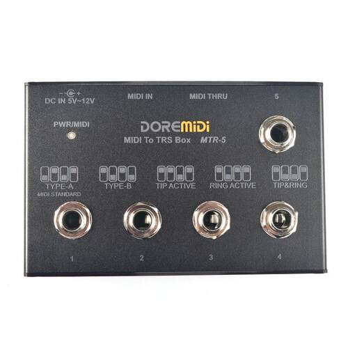 DOREMiDi MIDI转TRS盒子电子琴 吉他 钢琴1进5出 6.35分线器MTR-5