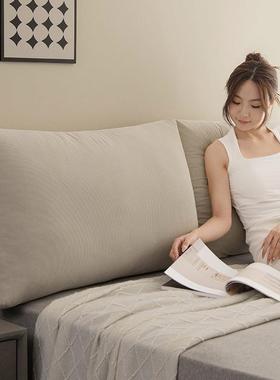 新床芯头靠垫床上组软包大靠背款榻合榻米飘A4eyK78K窗灯绒护腰靠