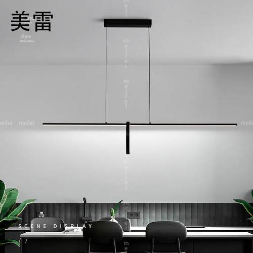极简全铜餐厅吊灯2022年新款轻奢北欧简约吧台书房个性创意长条灯