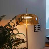 落地灯客厅沙发旁边高级感轻奢立式 台灯 氛围卧室床头中古覆古法式