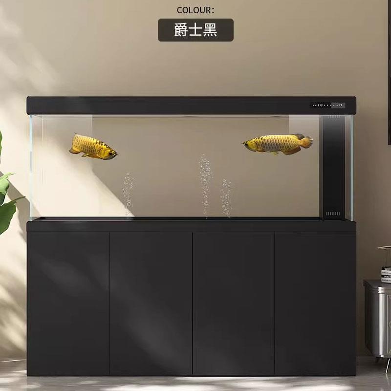 龙鱼缸2024新款超白玻璃家用屏风底部过滤免换水中大型水族箱客厅