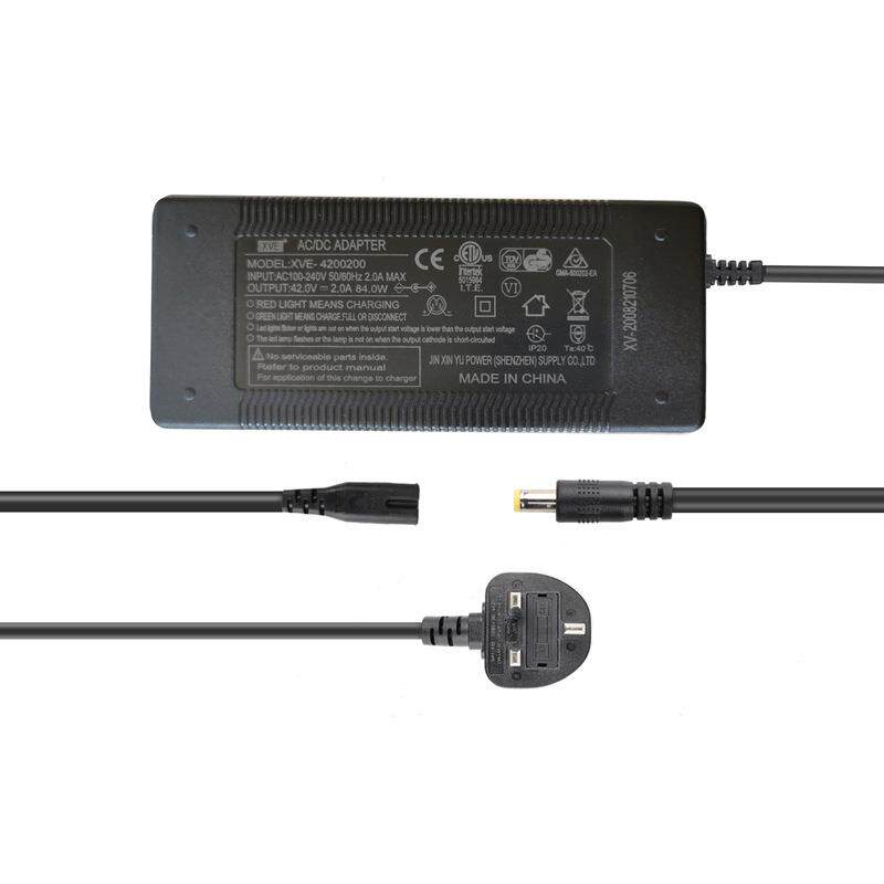 电动折叠车充电器42v2a磷酸铁锂滑板车AC/DC charger充电器厂家