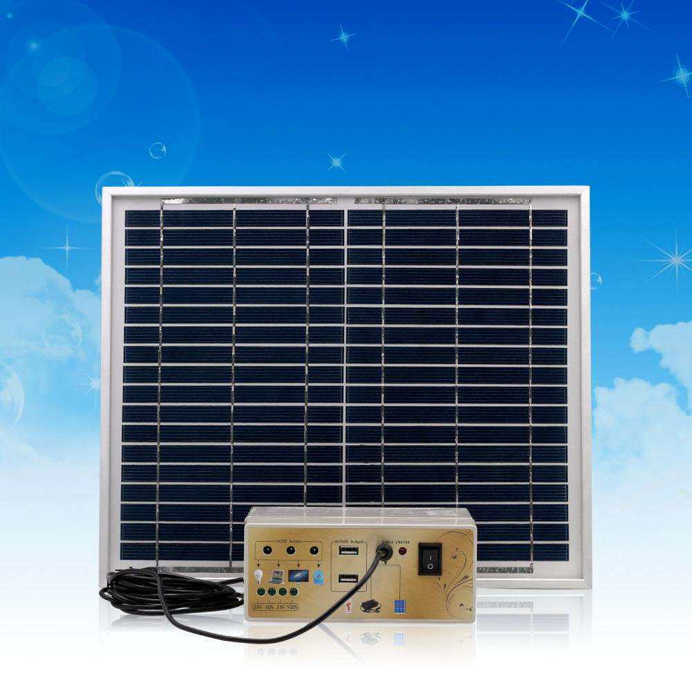 厂家畅销便携式太阳能自发电小系统外带12V应急照明LED灯泡127