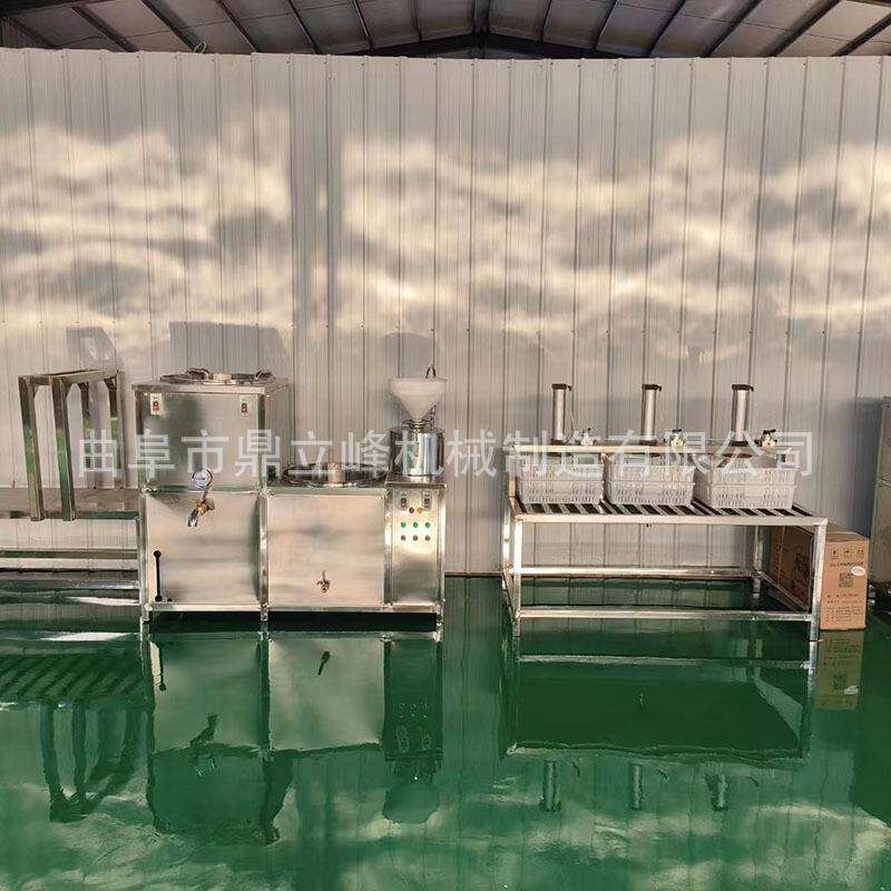 全自动大型豆腐机生产线不锈钢豆腐压榨机长治地区三联磨豆腐机器