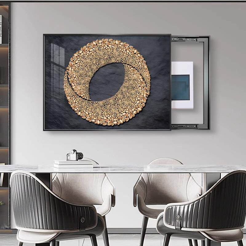 抽象电表箱高级感装饰画免打孔现代简约风客厅电闸盒盖板遮挡挂画