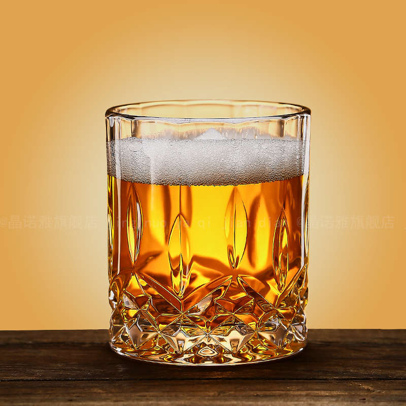 高颜值威士忌酒杯创意玻璃啤酒杯家用杯子套装欧式网红酒吧洋酒杯