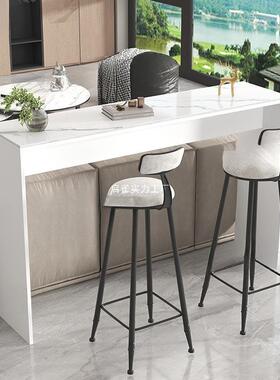 岩板实木台桌家吧SSF用客厅沙发后背长靠柜横岛厅隔断台玄关餐桌