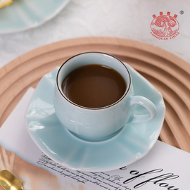 龙泉青瓷欧式咖啡杯高档精致英式陶瓷花茶杯奢华下午茶茶具红茶杯