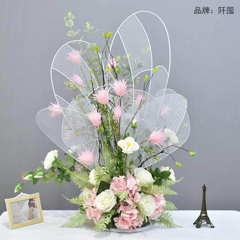 婚庆道具铁艺蝶恋桌花婚礼酒店绢花路引酒店ktv商场装饰假花摆件