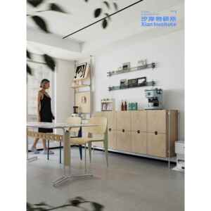 汐岸物研所餐边柜工业风斗柜桦木海洋板铝型材客厅靠墙边柜储物柜