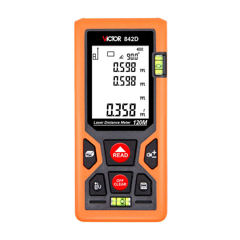 胜利测距仪VC842A手持激光电子尺B高精度红外线距离测量仪C量房D