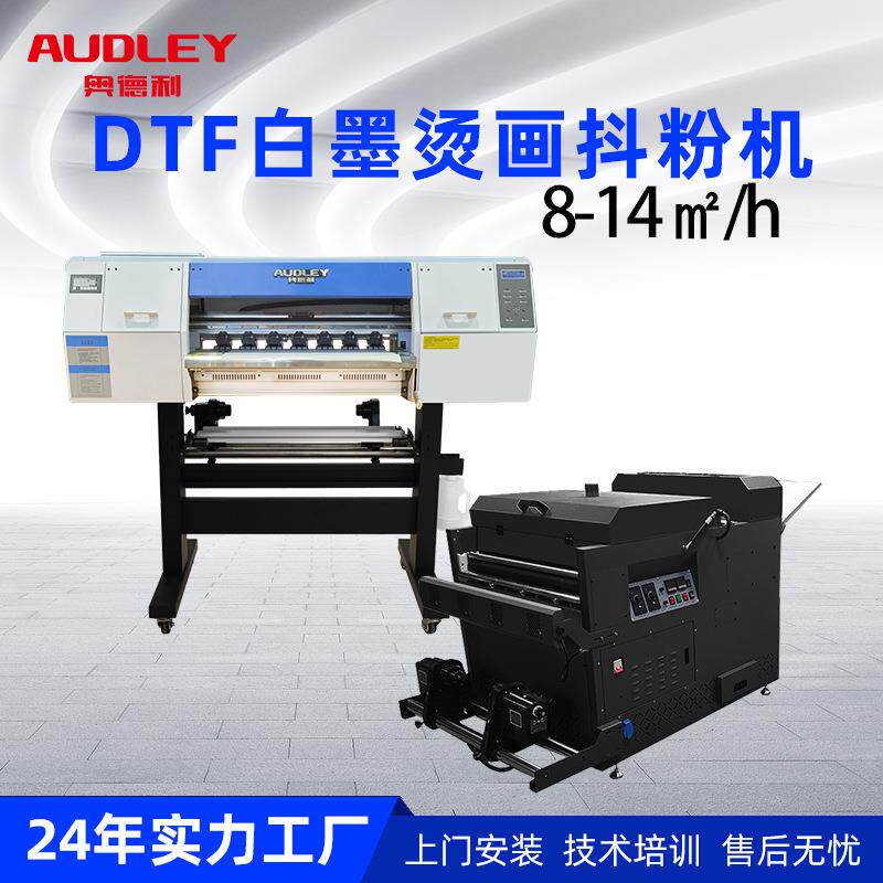 AudleyTY700双头i3200白墨烫画DTF打印机抖粉机撒粉烘干一体机