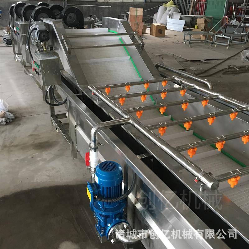 连续式鱼类解冻清洗机气泡清洗机多功能海产品气泡清洗机