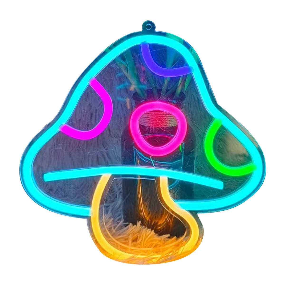 亚克led热销造型发牌外贸装饰光灯蓝色蘑菇霓虹灯力