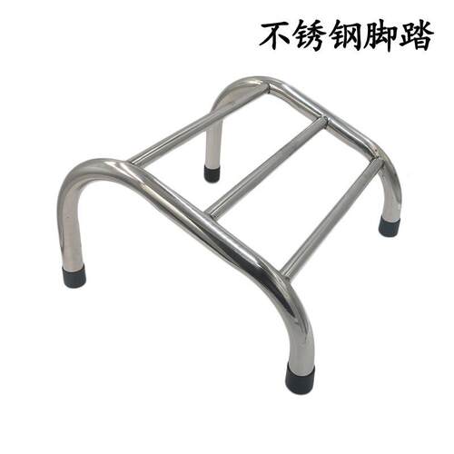 洗头床配件理发椅脚踏家用落地可移动脚踏脚垫美发椅不锈钢脚踏