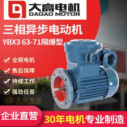 YBX363-71三相异步电动机隔爆电机粉尘防爆高效节能空压机