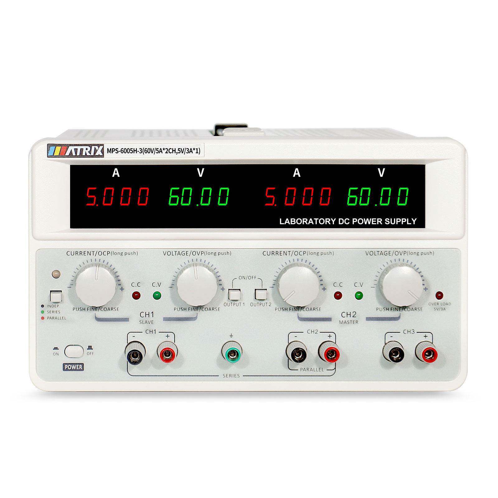 MATRIX麦创三通道直流稳压电源MPS-3005H/3003H3010H6003H6005H-3