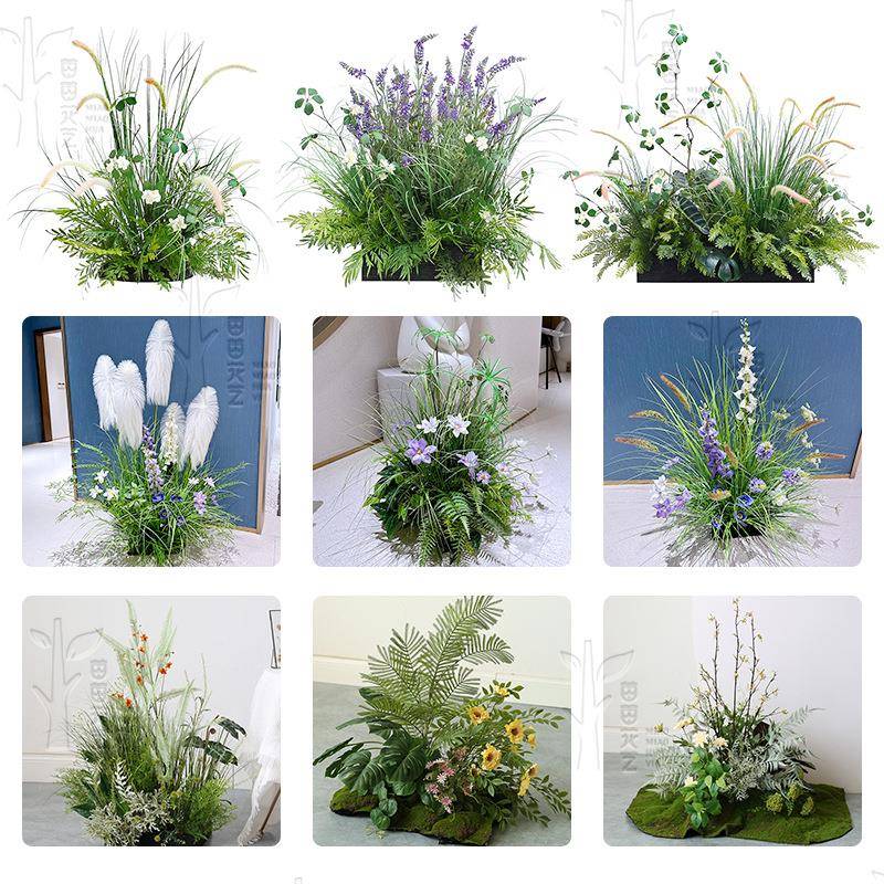 现货仿真绿植地堆室内植物造景装饰摆件婚庆婚礼用花假花拍照道具
