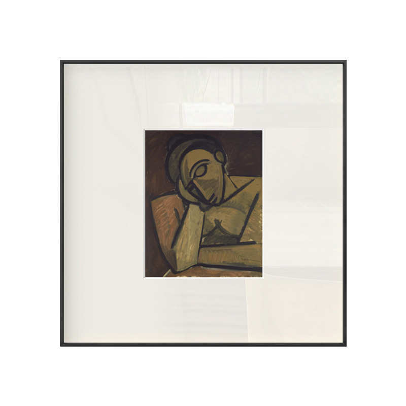 毕加索女人肖像装饰画北欧小众艺术壁画餐厅挂画抽象人物卡纸摆画