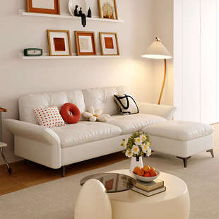 my小户型沙发客厅公寓出租房卧室功能防猫爪皮布沙发床两用【品质