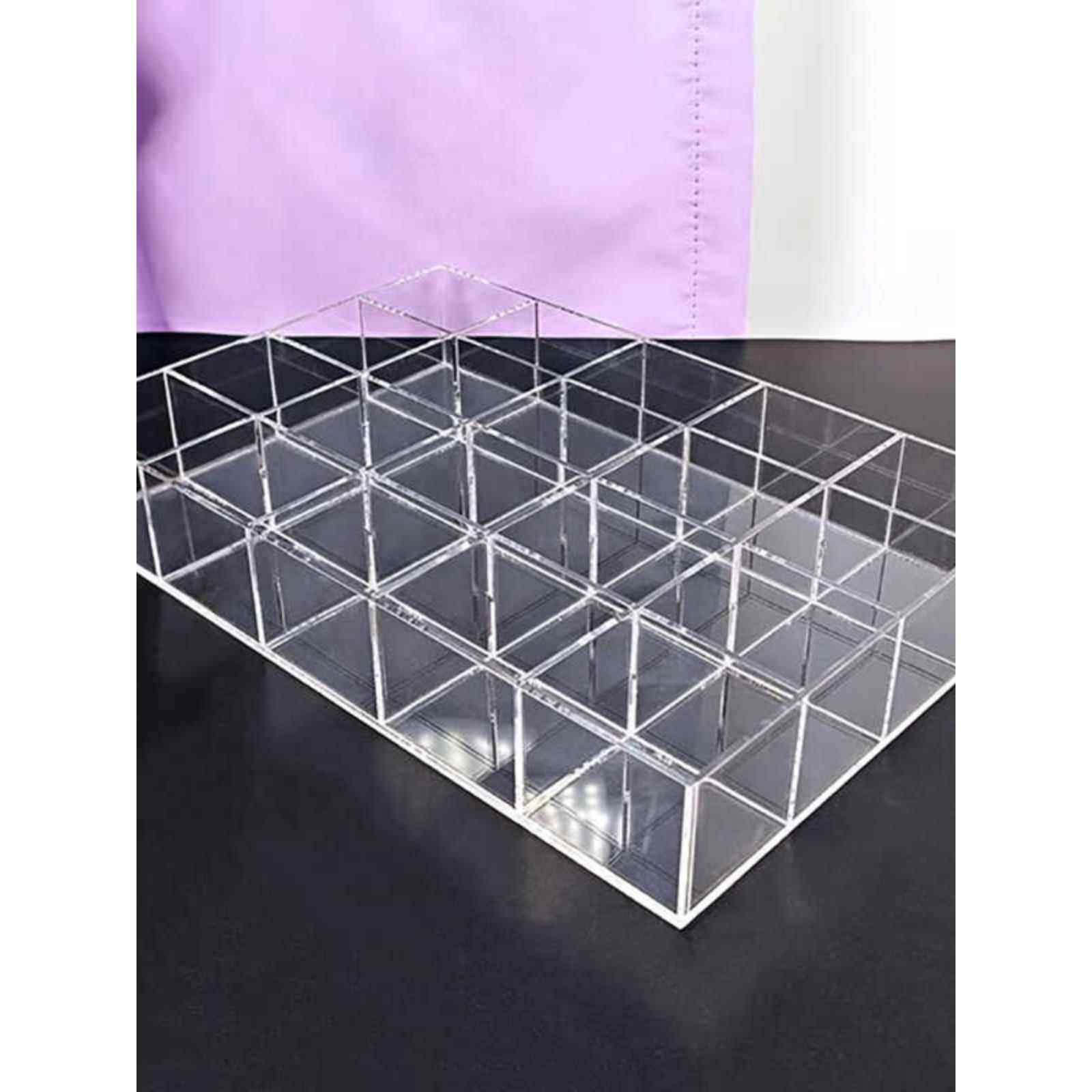 亚克力透明分格盒首饰盒桌面整理盒防尘定制翻盖格子收纳盒子散珠,收纳整理,桌面收纳盒,淘宝优惠券,粉丝福利购,淘宝优惠卷