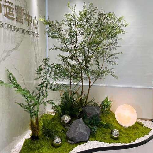 仿真树南天竹大型枯山水造景橱窗装饰鸡爪槭室内绿植景观假树植物