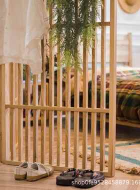 实屏风日客MQ03978厅隔断简约现代玄关办公移动折屏式中式白蜡折