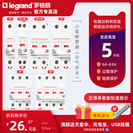 TCL罗格朗RXC断路器1P空气开关2P家用20安16A空开32A微断3P4P63A