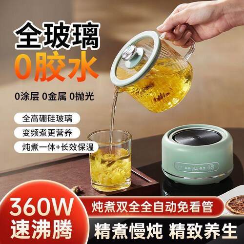 全玻璃养生壶小型办公室养生杯多功能家用迷你全自动花茶壶煮茶器