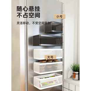 冰箱磁吸收纳盒贴磁贴置物架创意挂篮2025新款磁铁置物架筐无痕框