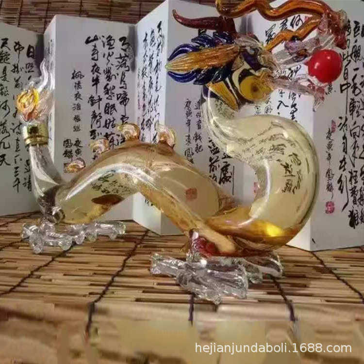 厂家供应 龙行工艺酒瓶 十二生肖动物酒瓶 动物造型瓶  龙型酒瓶