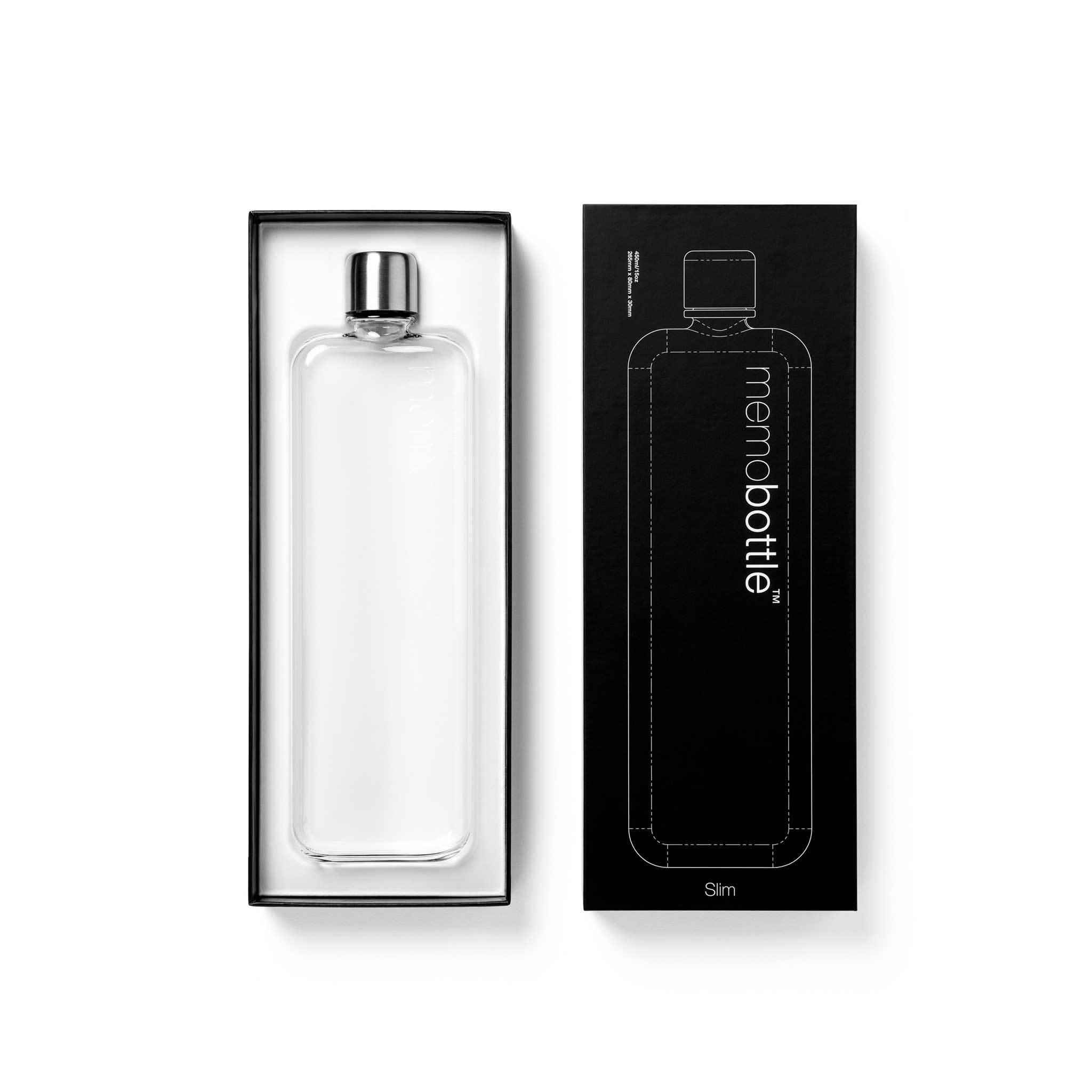 澳洲Memobottle 修身款扁平水瓶 Slim 创意便携户外水瓶环保循环