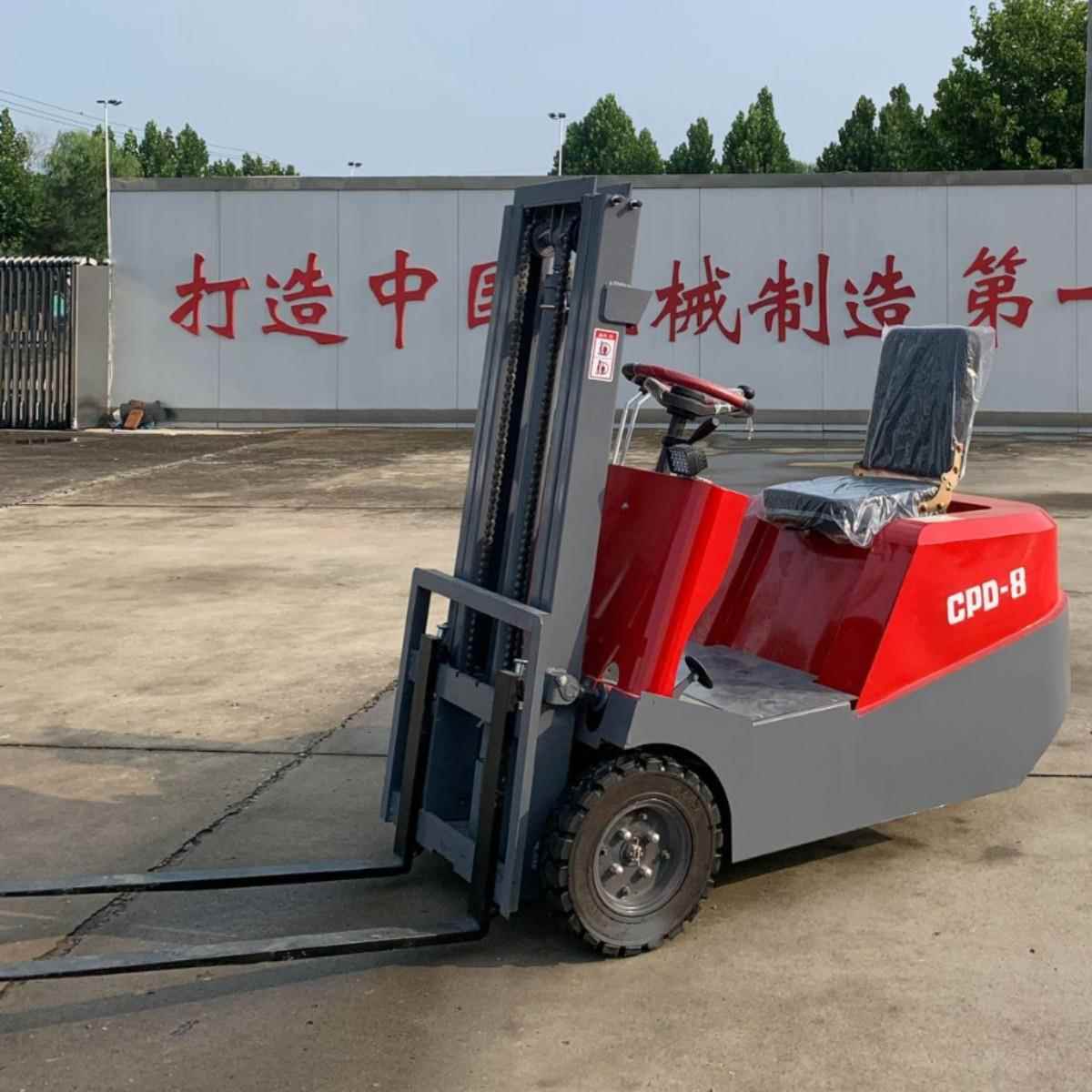 小型电动叉车四轮座驾简易式0.5/0.8吨液压升降搬运推高车