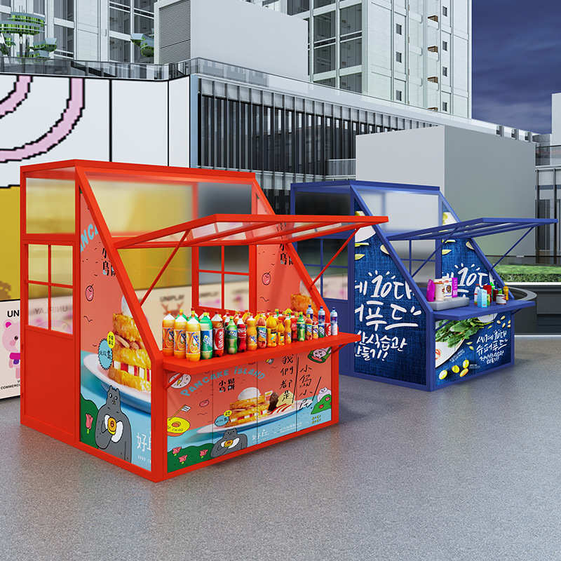 出租定制商业夜市摆摊小屋户外集市地摊货架商业街美食街展示摊位