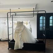 婚纱店静音手推车礼服旗袍架子婚纱展示架服装 摄影礼服加厚挂衣车