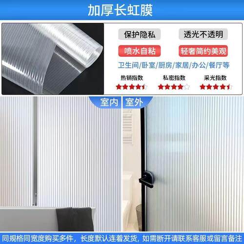 磨砂玻璃门专用贴纸玻璃装饰厕所窗户贴纸防走光贴膜带胶磨砂门自