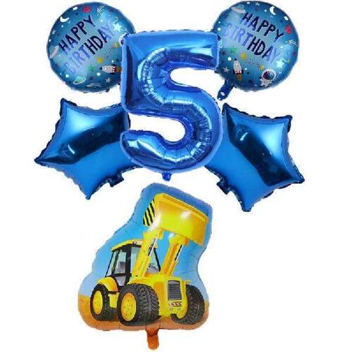 6台新消防车铝气球拖拉机推土机