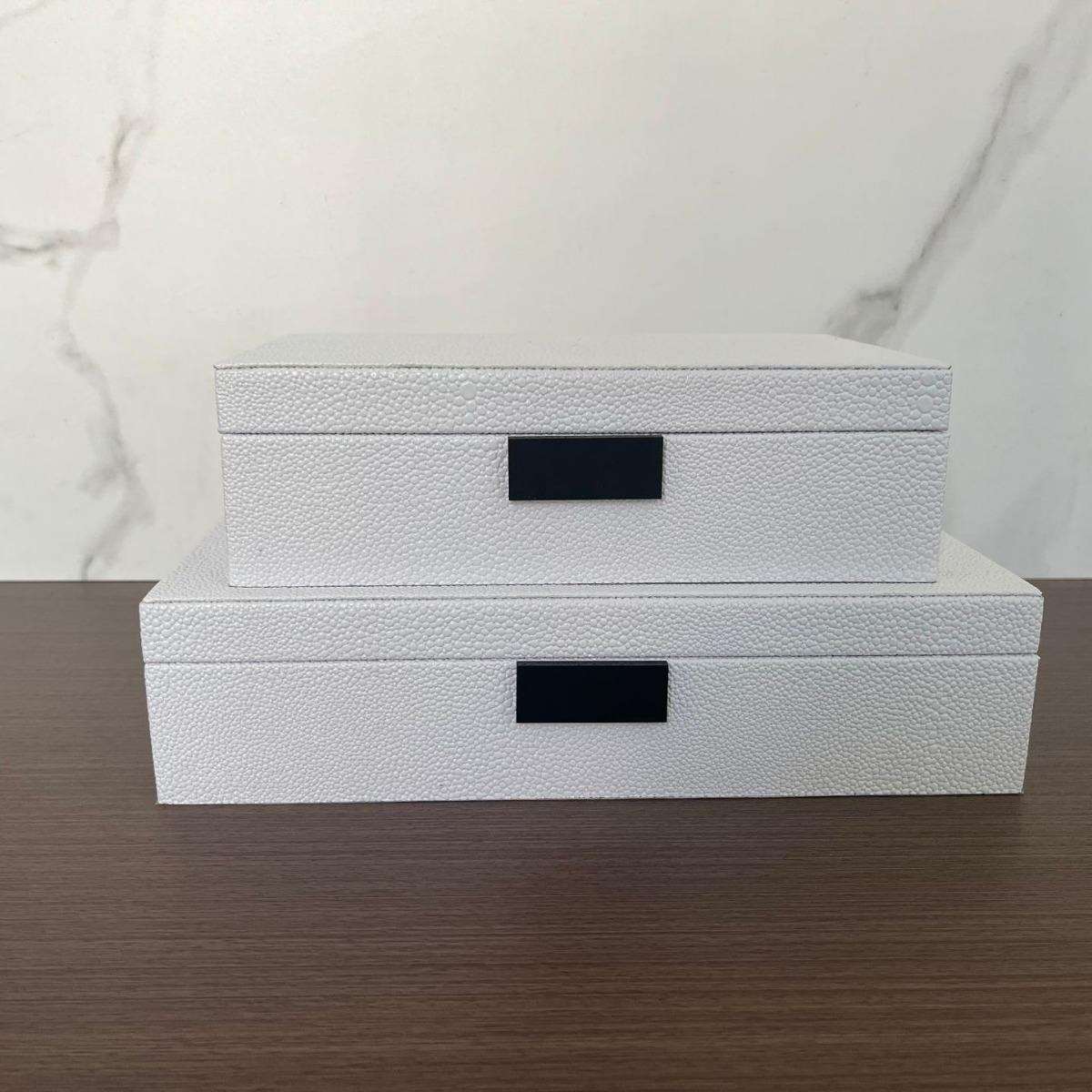 现代简约创意白色收纳盒样板房电视柜家居书房创意软装饰品摆件