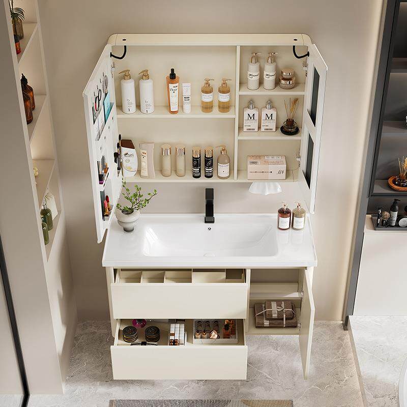 小尺寸窄边浴室柜挂式墙蜂窝镜569铝浴室新款智能镜带灯收纳洗柜