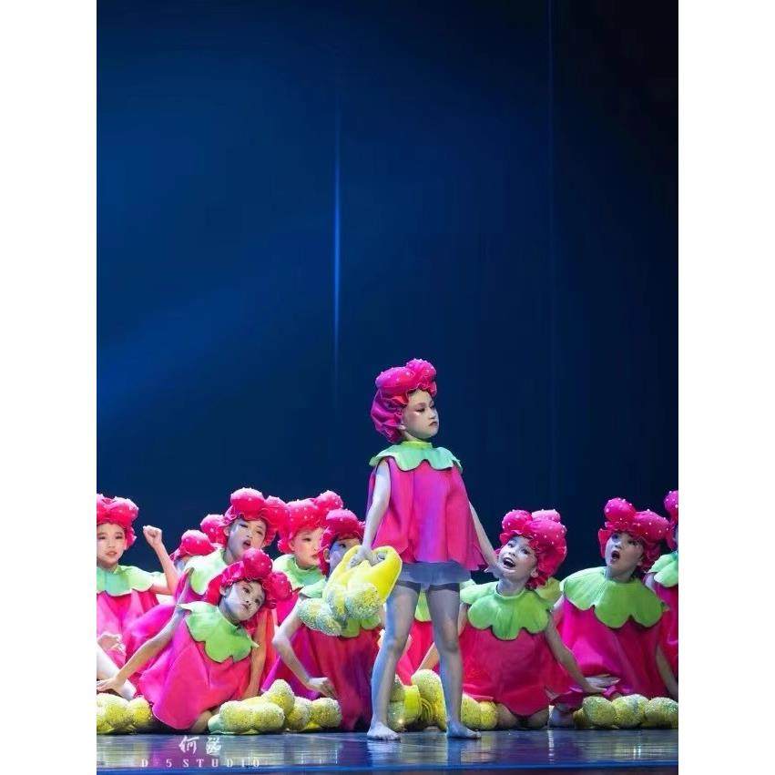 新款小荷风儿采第十一届脚脚会唱歌儿演出蹈服舞服幼园卡通童表演