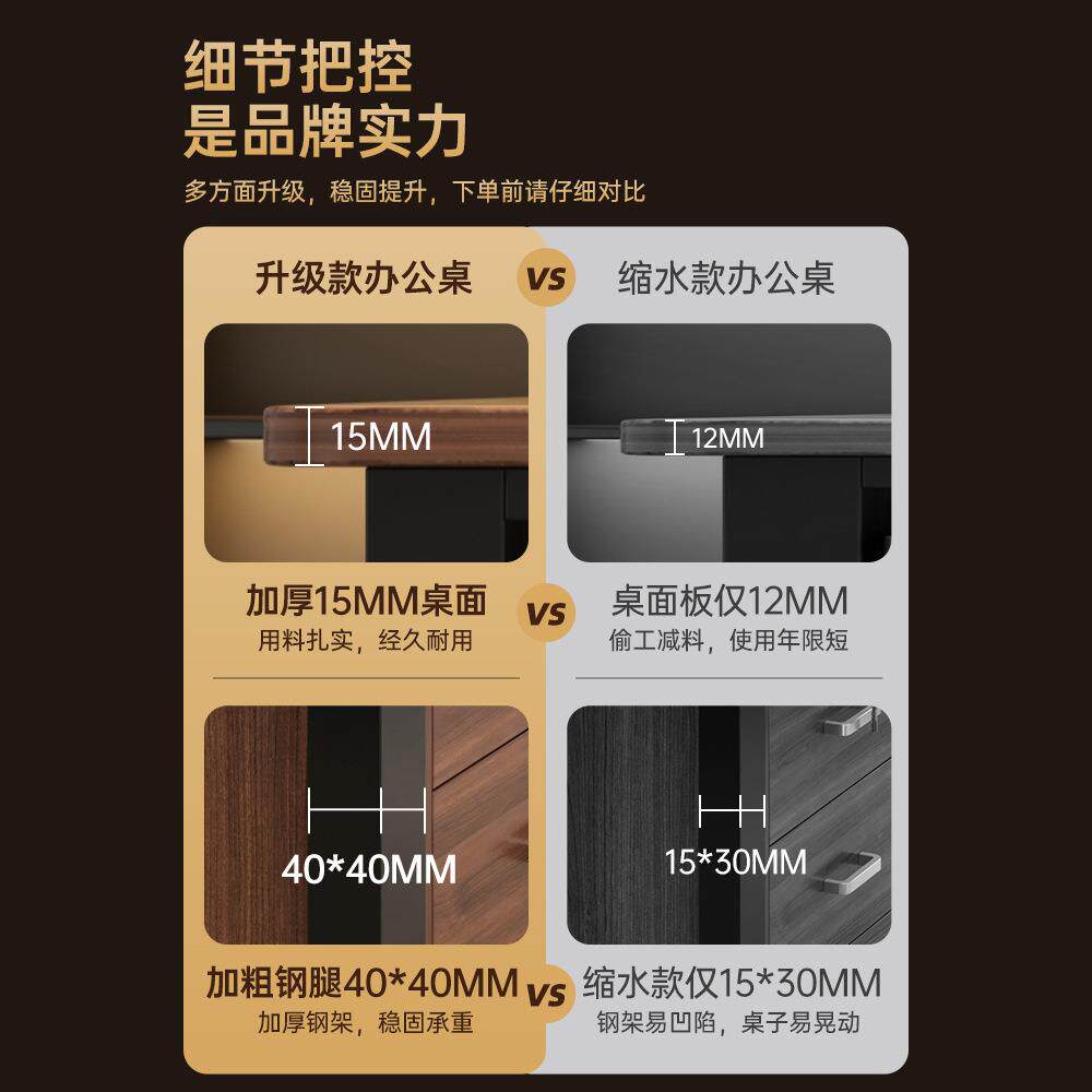 一件起批职员办公桌工位带柜工作台简约现代卧室家用台式电脑桌子