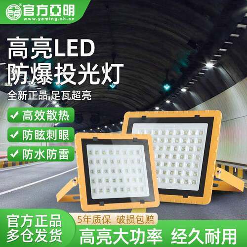 亚明LED防爆灯化工厂加油站防腐防水防尘防爆投光灯户外射灯