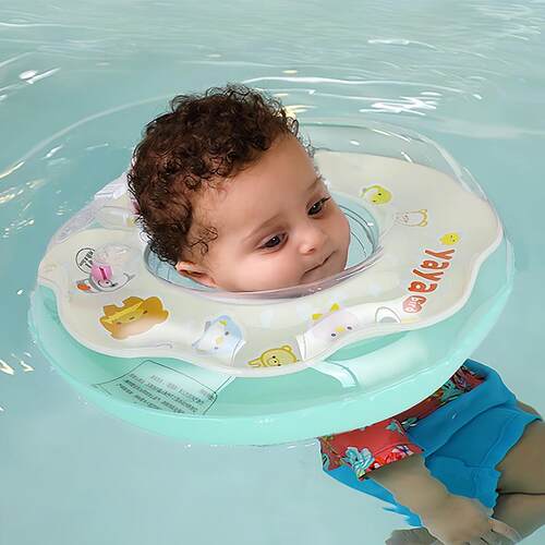 婴儿游泳圈新生儿脖圈小月龄宝宝家用颈圈0岁3一6个月婴幼儿专用