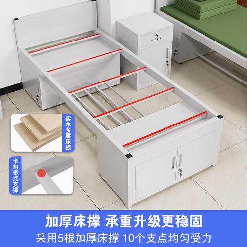 制式营具加双厚钢制层床内务柜下铺铁床带锁储物柜学习桌组椅QZ88